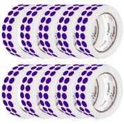 Perco 1/2 Inch Round Sticker Labels - Purple 10 Rolls