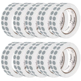 Perco 1/2 Inch Round Sticker Labels - Grey 10 Rolls