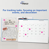 Perco 1/2 Inch Round Sticker Labels - Fluorescent Pink 1 Roll