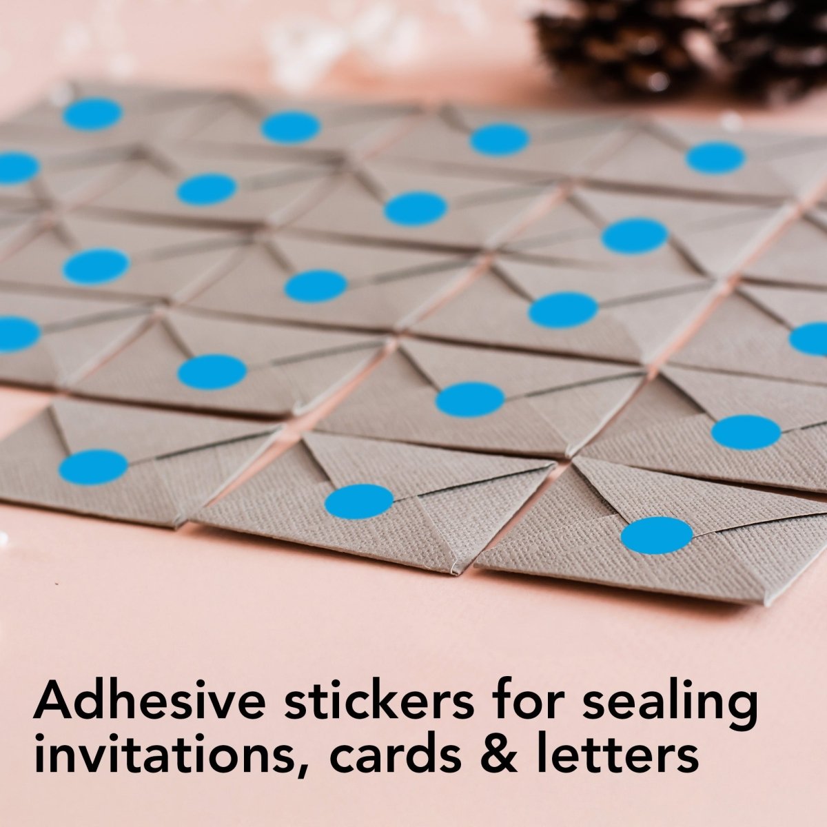 Perco 1/2 Inch Round Sticker Labels - Light Blue 1 Roll