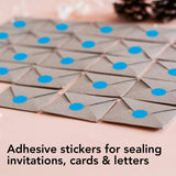 Perco 1/2 Inch Round Sticker Labels - Light Blue 1 Roll