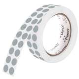 Perco 1/2 Inch Round Sticker Labels - Grey 1 Roll