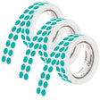 Perco 1/2 Inch Round Sticker Labels - Teal 3 Rolls
