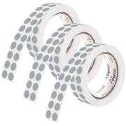 Perco 1/2 Inch Round Sticker Labels - Grey 3 Rolls