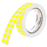 Perco 1/2 Inch Round Sticker Labels - Fluorescent Yellow 1 Roll