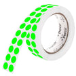 Perco 1/2 Inch Round Sticker Labels - Fluorescent Green 1 Roll