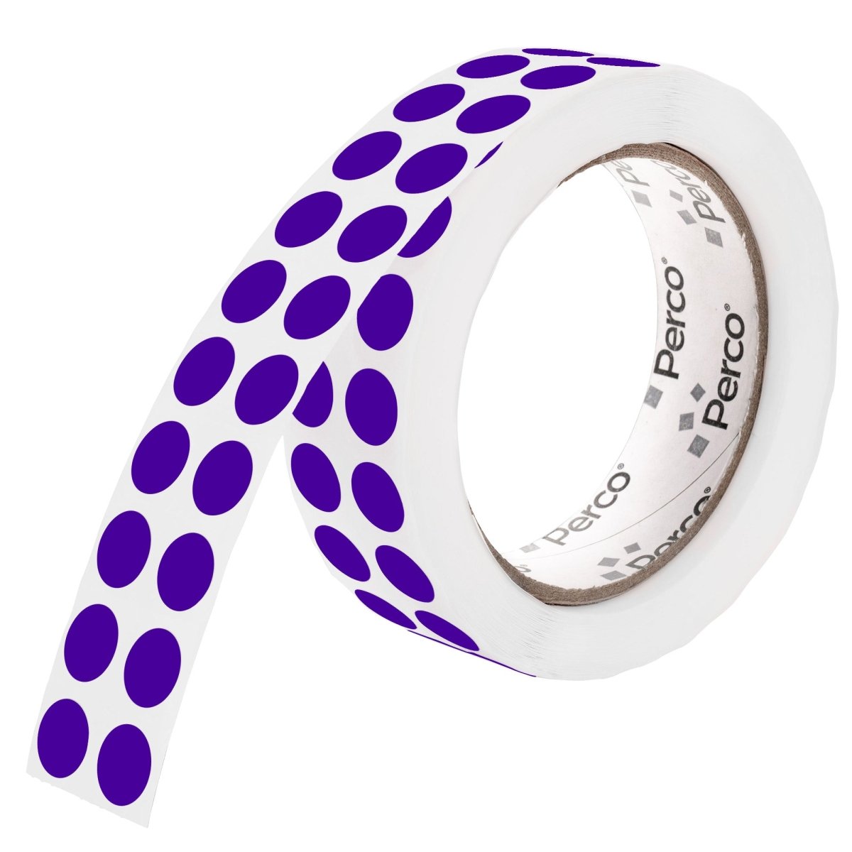 Perco 1/2 Inch Round Sticker Labels - Purple 1 Roll