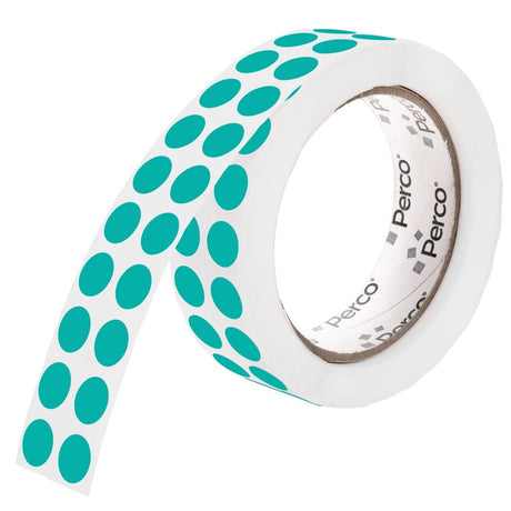 Perco 1/2 Inch Round Sticker Labels - Teal 1 Roll