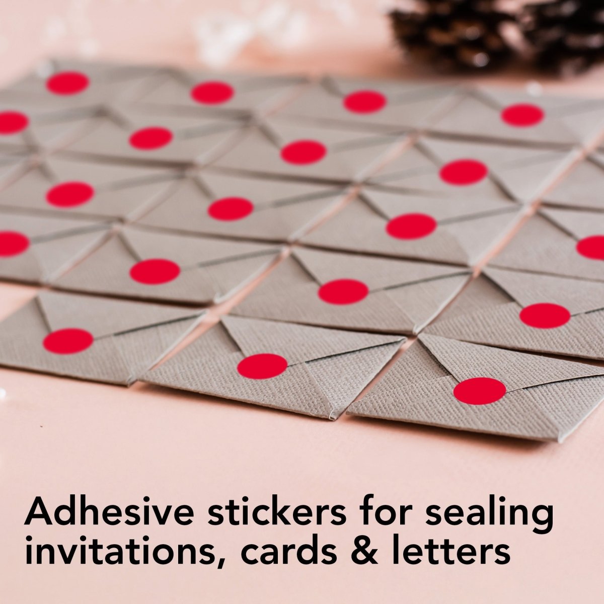 Perco 1/2 Inch Round Sticker Labels - Red 1 Roll