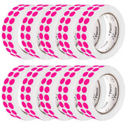 Perco 1/2 Inch Round Sticker Labels - Fluorescent Pink 10 Rolls