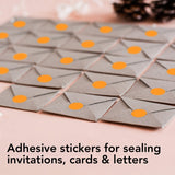 Perco 1/2 Inch Round Sticker Labels - Fluorescent Orange 10 Rolls