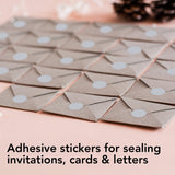 Perco 1/2 Inch Round Sticker Labels - Metallic Silver 10 Rolls