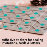 Perco 1/2 Inch Round Sticker Labels - Teal 1 Roll