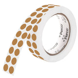 Perco 1/2 Inch Round Sticker Labels - Kraft Brown 1 Roll