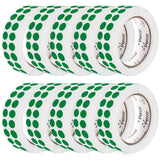 Perco 1/2 Inch Round Sticker Labels - Green 10 Rolls