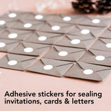 Perco 1/2 Inch Round Sticker Labels - White 3 Rolls