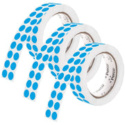 Perco 1/2 Inch Round Sticker Labels - Light Blue 3 Rolls