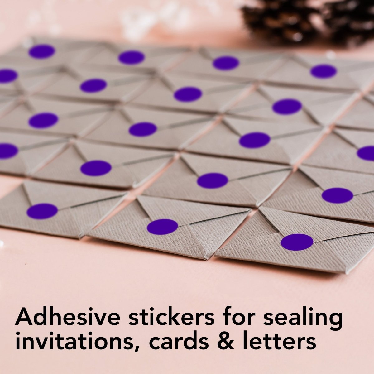 Perco 1/2 Inch Round Sticker Labels - Purple 1 Roll