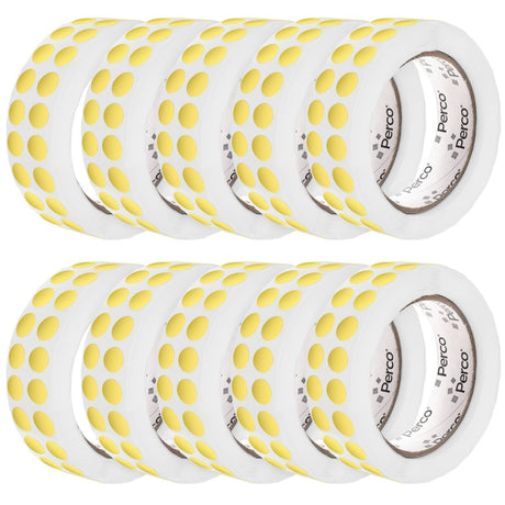 Perco 1/2 Inch Round Sticker Labels - Metallic Gold 10 Rolls