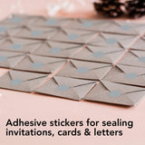 Perco 1/2 Inch Round Sticker Labels - Grey 10 Rolls