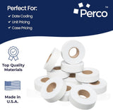 Perco 1812 Price Labels for Garvey 18 - 6 - White 1 Sleeve / 11 Rolls / 14000 Blank Pricing Labels