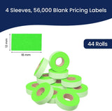 Perco 1812 Price Labels for Garvey 18-6 - Fluorescent Green 4 Sleeves