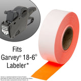 Perco 1812 Price Labels for Garvey 18 - 6 - Fluorescent Red Starter Kit
