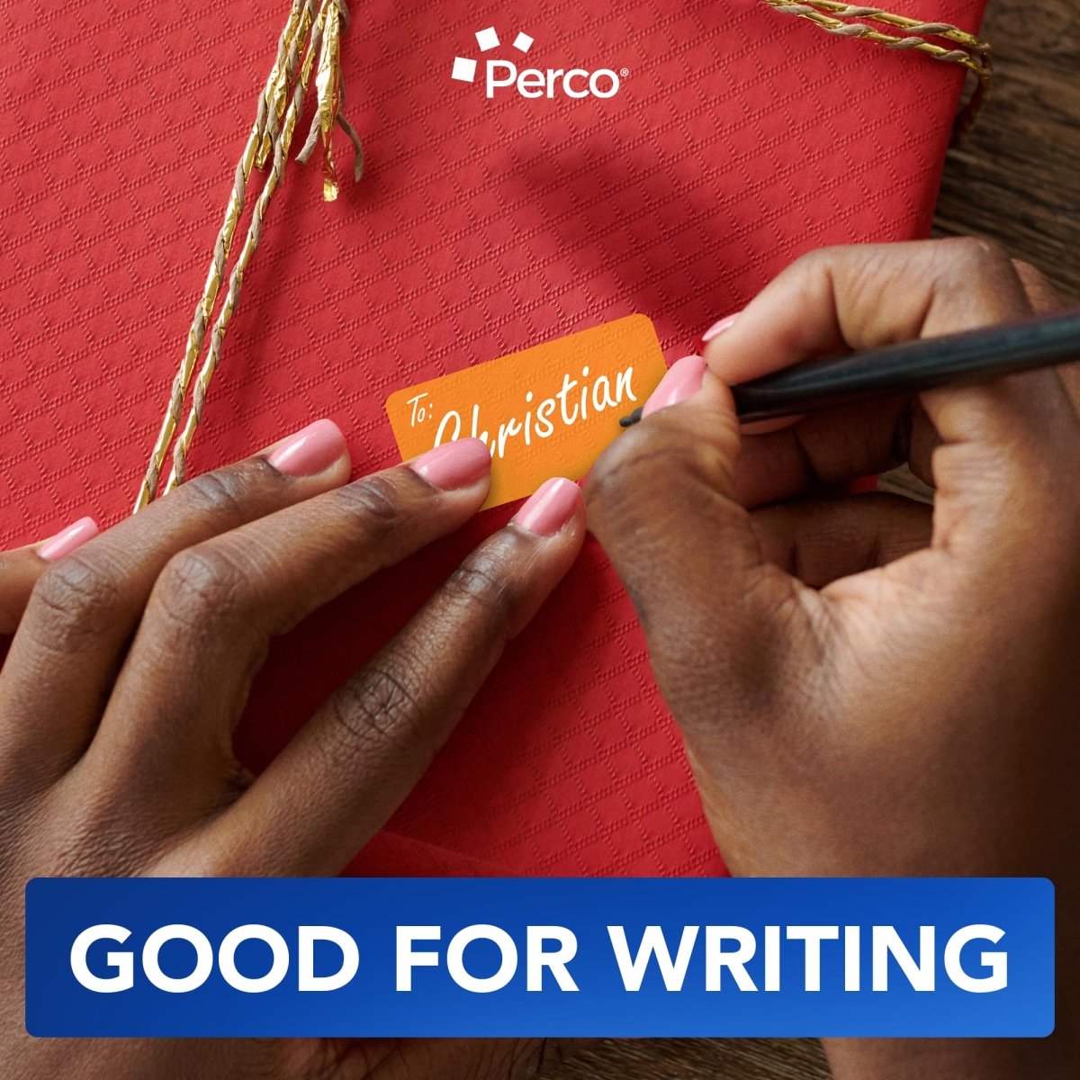 Perco 1x2 Inch Sticker Labels with Easy Peel Perforation—500 Stickers Per Roll — Strong Adhesion, Vibrant Colors for Folders, Barcodes, Jars & Bins in Office, Mailing, Inventory & Crafting—Made in USA - Fluorescent Orange