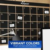 Perco 1x2 Inch Sticker Labels with Easy Peel Perforation—500 Stickers Per Roll — Strong Adhesion, Vibrant Colors for Folders, Barcodes, Jars & Bins in Office, Mailing, Inventory & Crafting—Made in USA - White