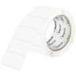 Perco 1x2 Inch Sticker Labels with Easy Peel Perforation—500 Stickers Per Roll — Strong Adhesion, Vibrant Colors for Folders, Barcodes, Jars & Bins in Office, Mailing, Inventory & Crafting—Made in USA - Clear