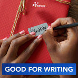 Perco 1x2 Inch Sticker Labels with Easy Peel Perforation—500 Stickers Per Roll — Strong Adhesion, Vibrant Colors for Folders, Barcodes, Jars & Bins in Office, Mailing, Inventory & Crafting—Made in USA - Grey