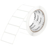 Perco 1x2 Inch Sticker Labels with Easy Peel Perforation—500 Stickers Per Roll — Strong Adhesion, Vibrant Colors for Folders, Barcodes, Jars & Bins in Office, Mailing, Inventory & Crafting—Made in USA - White