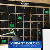 Perco 1x2 Inch Sticker Labels with Easy Peel Perforation—500 Stickers Per Roll — Strong Adhesion, Vibrant Colors for Folders, Barcodes, Jars & Bins in Office, Mailing, Inventory & Crafting—Made in USA - Green