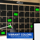 Perco 1x2 Inch Sticker Labels with Easy Peel Perforation—500 Stickers Per Roll — Strong Adhesion, Vibrant Colors for Folders, Barcodes, Jars & Bins in Office, Mailing, Inventory & Crafting—Made in USA - Fluorescent Green