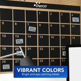 Perco 1x2 Inch Sticker Labels with Easy Peel Perforation—500 Stickers Per Roll — Strong Adhesion, Vibrant Colors for Folders, Barcodes, Jars & Bins in Office, Mailing, Inventory & Crafting—Made in USA - Grey