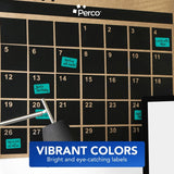 Perco 1x2 Inch Sticker Labels with Easy Peel Perforation—500 Stickers Per Roll — Strong Adhesion, Vibrant Colors for Folders, Barcodes, Jars & Bins in Office, Mailing, Inventory & Crafting—Made in USA - Teal