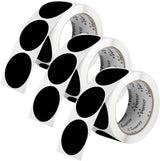 Perco 2 - Inch Round Circle Dot Sticker Labels – Easy Peel Perforation – Made in USA - Black 3 Rolls / 500 Labels Each / 1500 Labels Total