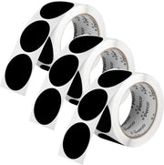 Perco 2 - Inch Round Circle Dot Sticker Labels – Easy Peel Perforation – Made in USA - Black 3 Rolls / 500 Labels Each / 1500 Labels Total