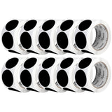 Perco 2 - Inch Round Circle Dot Sticker Labels – Easy Peel Perforation – Made in USA - Black 10 Rolls / 500 Labels Each / 5000 Labels Total
