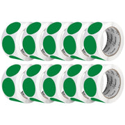 Perco 2 - Inch Round Circle Dot Sticker Labels – Easy Peel Perforation – Made in USA - Green 10 Rolls / 500 Labels Each / 5000 Labels Total