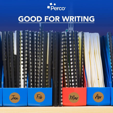 Perco 2 - Inch Round Circle Dot Sticker Labels – Easy Peel Perforation – Made in USA - Kraft Brown 3 Rolls / 500 Labels Each / 1500 Labels Total