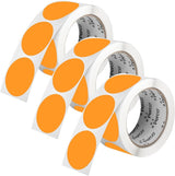 Perco 2 - Inch Round Circle Dot Sticker Labels – Easy Peel Perforation – Made in USA - Fluorescent Orange 3 Rolls / 500 Labels Each / 1500 Labels Total