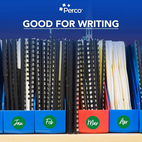 Perco 2 - Inch Round Circle Dot Sticker Labels – Easy Peel Perforation – Made in USA - Green 3 Rolls / 500 Labels Each / 1500 Labels Total