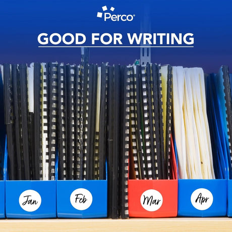 Perco 2 - Inch Round Circle Dot Sticker Labels – Easy Peel Perforation – Made in USA - White 1 Roll / 500 Labels Total