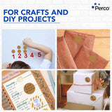 Perco 2 - Inch Round Circle Dot Sticker Labels – Easy Peel Perforation – Made in USA - Kraft Brown 3 Rolls / 500 Labels Each / 1500 Labels Total