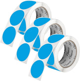 Perco 2 - Inch Round Circle Dot Sticker Labels – Easy Peel Perforation – Made in USA - Light Blue 3 Rolls / 500 Labels Each / 1500 Labels Total