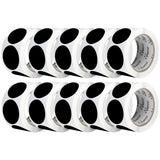Perco 2 - Inch Round Circle Dot Sticker Labels – Easy Peel Perforation – Made in USA - Black 10 Rolls / 500 Labels Each / 5000 Labels Total