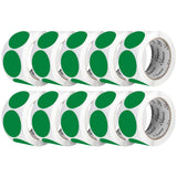 Perco 2 - Inch Round Circle Dot Sticker Labels – Easy Peel Perforation – Made in USA - Green 10 Rolls / 500 Labels Each / 5000 Labels Total