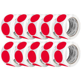 Perco 2 - Inch Round Circle Dot Sticker Labels – Easy Peel Perforation – Made in USA - Red 10 Rolls / 500 Labels Each / 5000 Labels Total