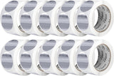 Perco 2 - Inch Round Circle Dot Sticker Labels – Easy Peel Perforation – Made in USA - Silver 10 Rolls / 500 Labels Each / 5000 Labels Total